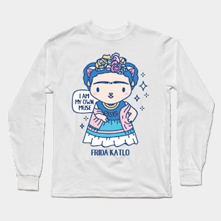 Frida Katlo Funny Animal pun Long Sleeve T-Shirt